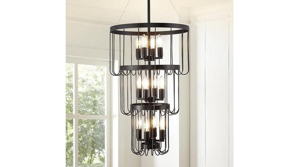 black farmhouse chandelier pendant