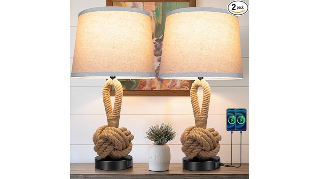 boho lamps with usb