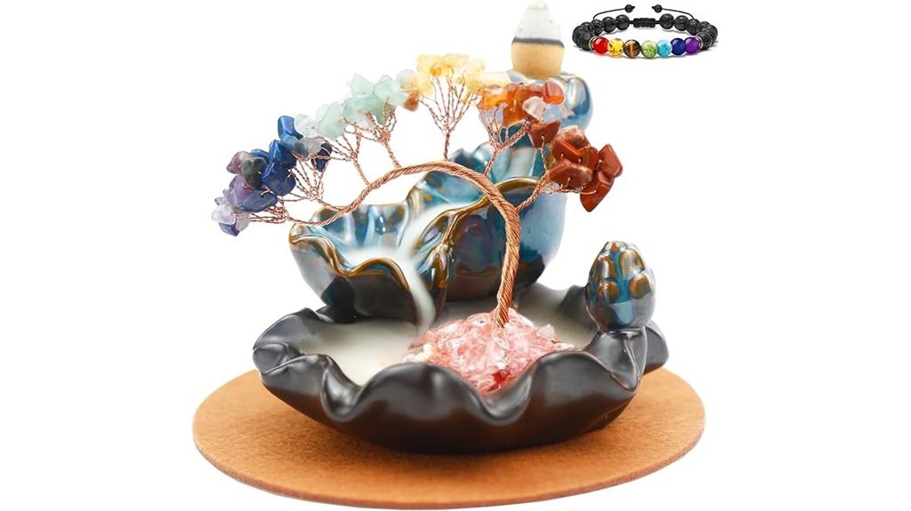 chakra incense and fountain