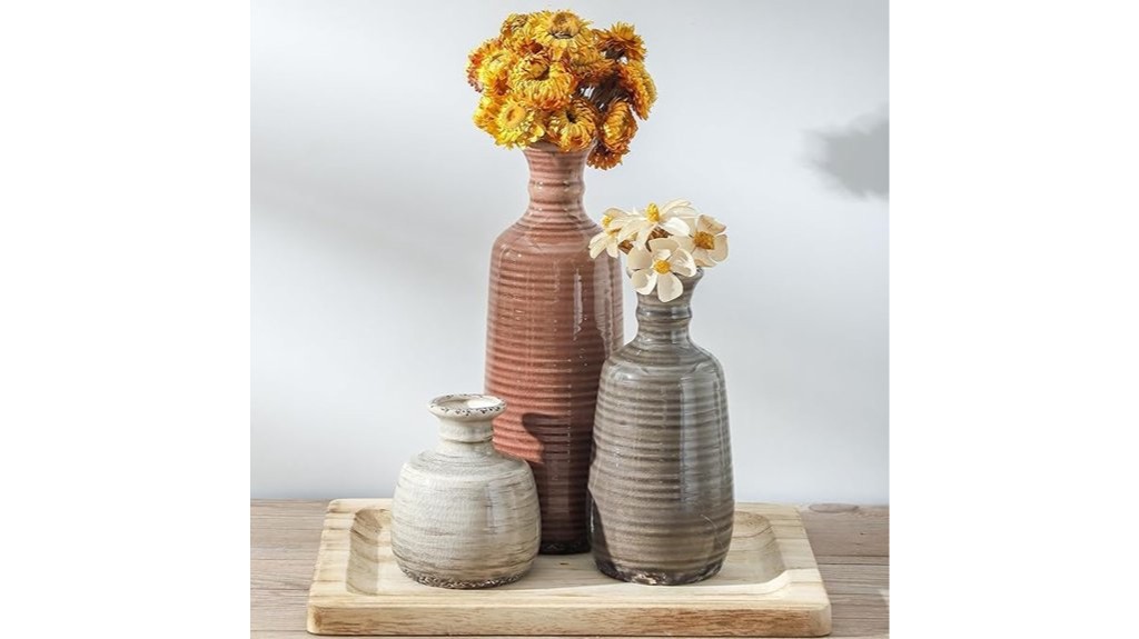 decorative ceramic vases set