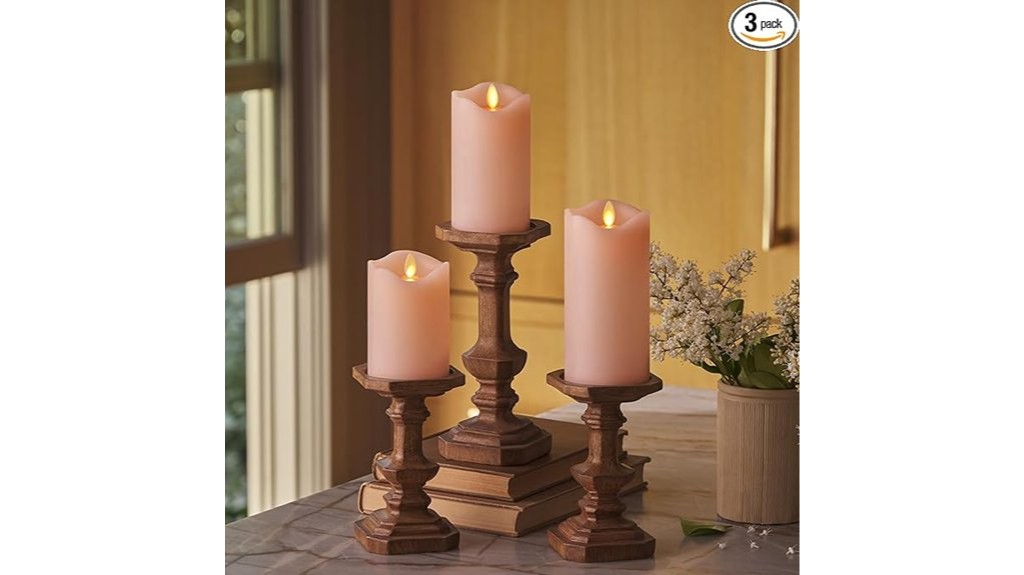 flickering led pillar candles