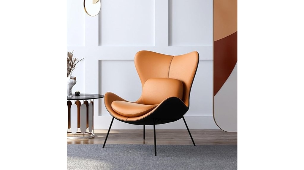 modern leather accent chair