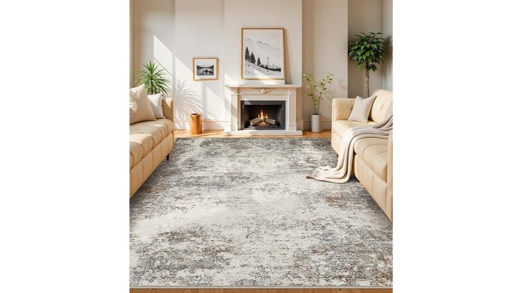 modern washable abstract rug