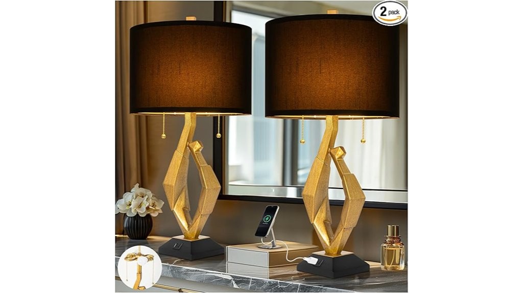 sculptural usb table lamps